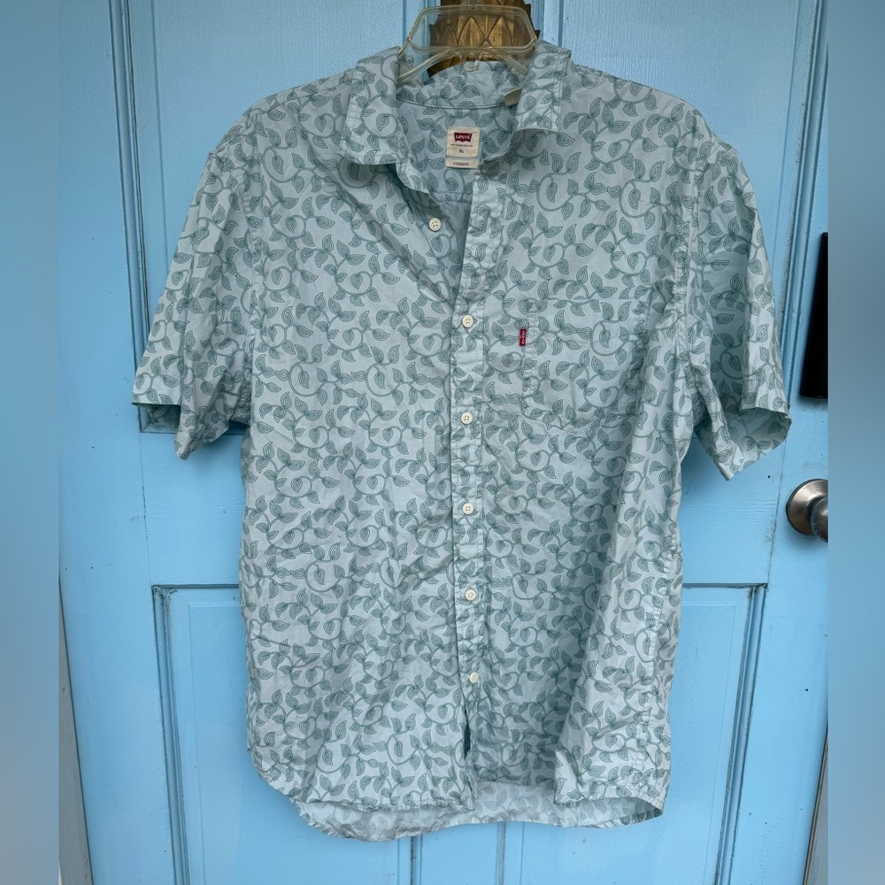 Levi's Light Blue Patterned Casual Shirt